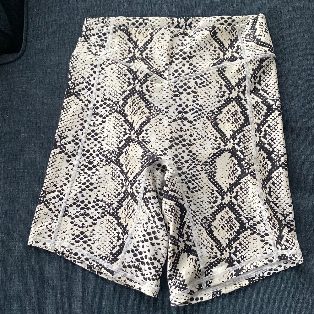 Balance Athletica snakeskin biker shorts